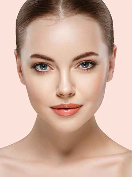 Image of a model face and neck only