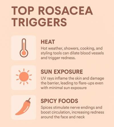 rosacea triggers infographic